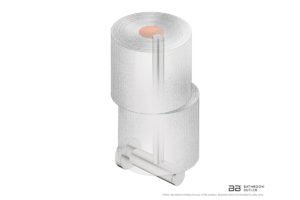 Spare Paper Holder 4604 showing artists impression of two toilet rolls