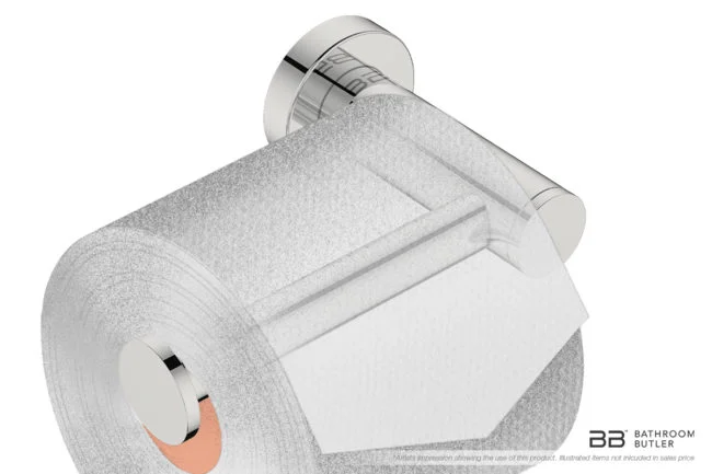 Toilet Paper Holder Left 4607 showing artists impression of a toilet roll
