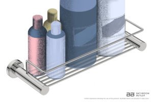 Shower Rack 4620 showing artists impression of bathroom products in rack