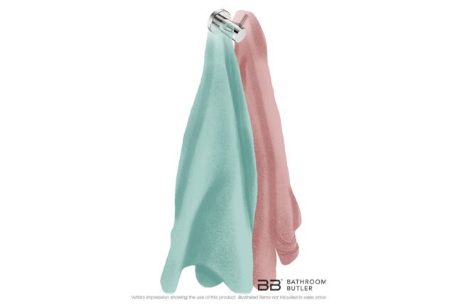 Double Robe Hook 4811 showing artists impression of two bath towels