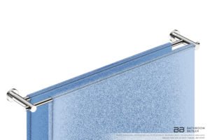 Double Towel Bar 800mm/32inch 4885 with artists impression of two full width bath towels - Bathroom Butler