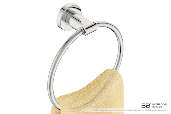 Towel Ring 8240 showing artists impression of a hand towel
