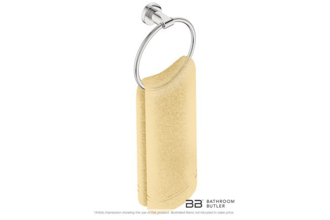 Towel Ring 8240 showing artists impression of a towel