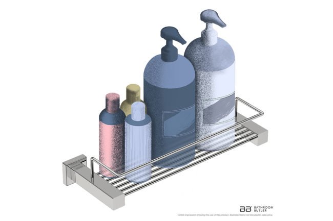 Shower Rack 8520 showing artists impression of shampoo bottles