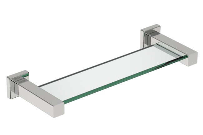Glass Shelf 8525 – Polished Stainless Steel - Bathroom Butler bathroom accessories