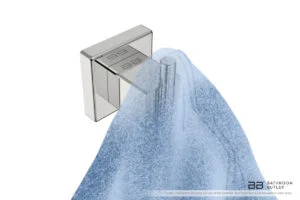Single Robe Hook 8610 showing artists impression with a towel