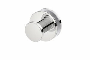 Glass Mounting 1006 front view Polished Stainless Steel
