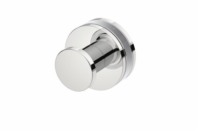 Glass Mounting 1006 front view Polished Stainless Steel