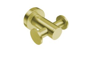 Double Robe Hook 4611 – Brushed Champagne Gold - Bathroom Butler bathroom