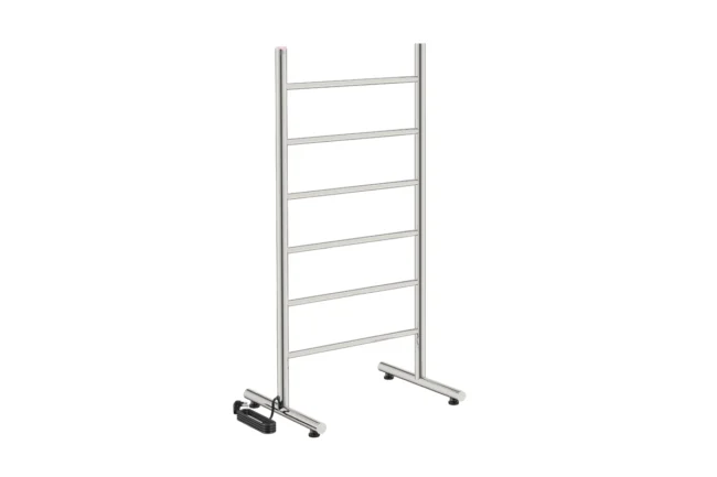 NATURAL Free Standing 6 Bar 500mm Heated Towel Rail with PTSelect Switch